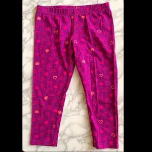 GYMBOREE Hearts Pattern Capri Leggings SIZE L (10-12) NWT